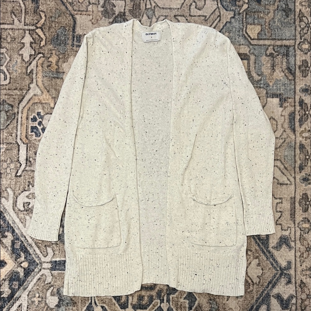 Old Navy Speckled Cream Cardigan